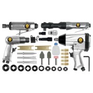 VOREL Pneumatikus szerszám és tartozék készlet 33 részes (81142) VOREL Pneumatikus szerszám és tartozék készlet 33 részes (81142)