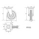VOREL Ipari kerék forgóvillás 75 mm 75 kg (87311) VOREL Ipari kerék forgóvillás 75 mm 75 kg (87311)