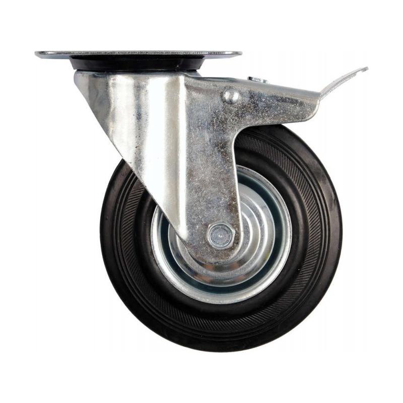 VOREL Ipari kerék forgóvillás fékkel 200 mm 150 kg (87327)