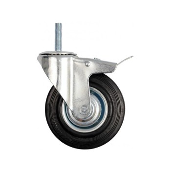 VOREL Ipari kerék forgóvillás fékkel 100 mm 60 kg (87332)