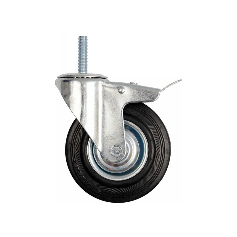 VOREL Ipari kerék forgóvillás fékkel 125 mm 100 kg (87333)