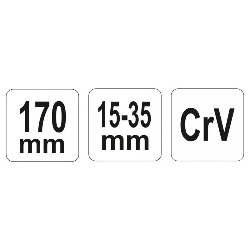 YATO Állítható körmös kulcs 15-35 mm / 170 mm CrV (YT-01670)