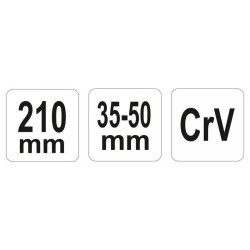 YATO Állítható körmös kulcs 35-50 mm / 210 mm CrV (YT-01671) YATO Állítható körmös kulcs 35-50 mm / 210 mm CrV (YT-01671)