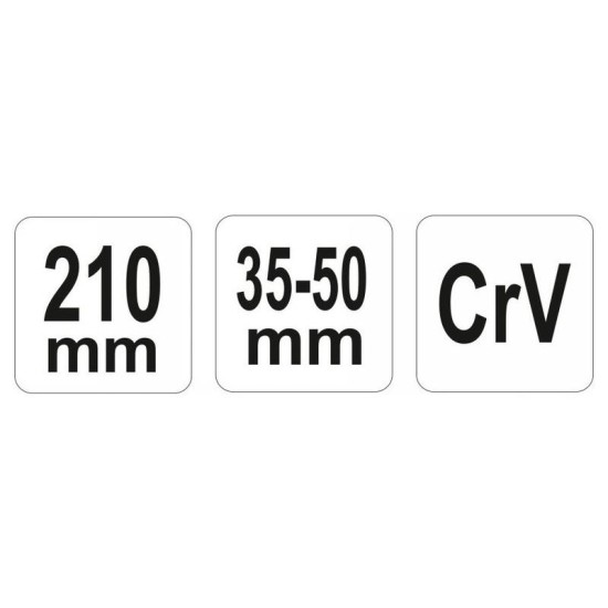 YATO Állítható körmös kulcs 35-50 mm / 210 mm CrV (YT-01671) YATO Állítható körmös kulcs 35-50 mm / 210 mm CrV (YT-01671)