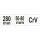 YATO Állítható körmös kulcs 50-80 mm / 280 mm CrV (YT-01672)