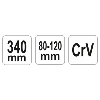 YATO Állítható körmös kulcs 80-120 mm / 340 mm CrV (YT-01673) YATO Állítható körmös kulcs 80-120 mm / 340 mm CrV (YT-01673)