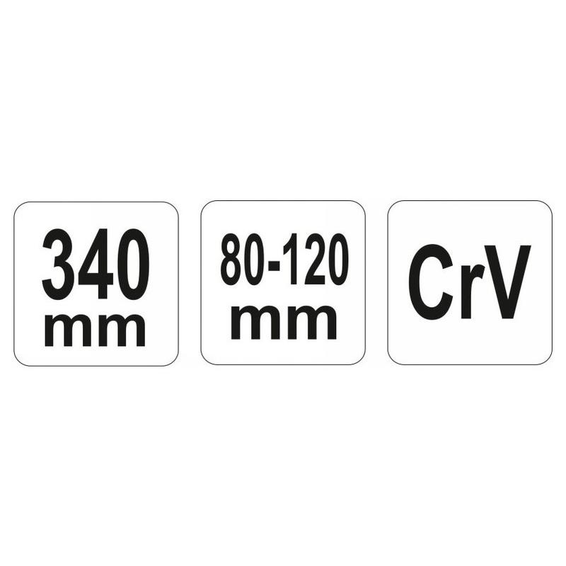 YATO Állítható körmös kulcs 80-120 mm / 340 mm CrV (YT-01673)