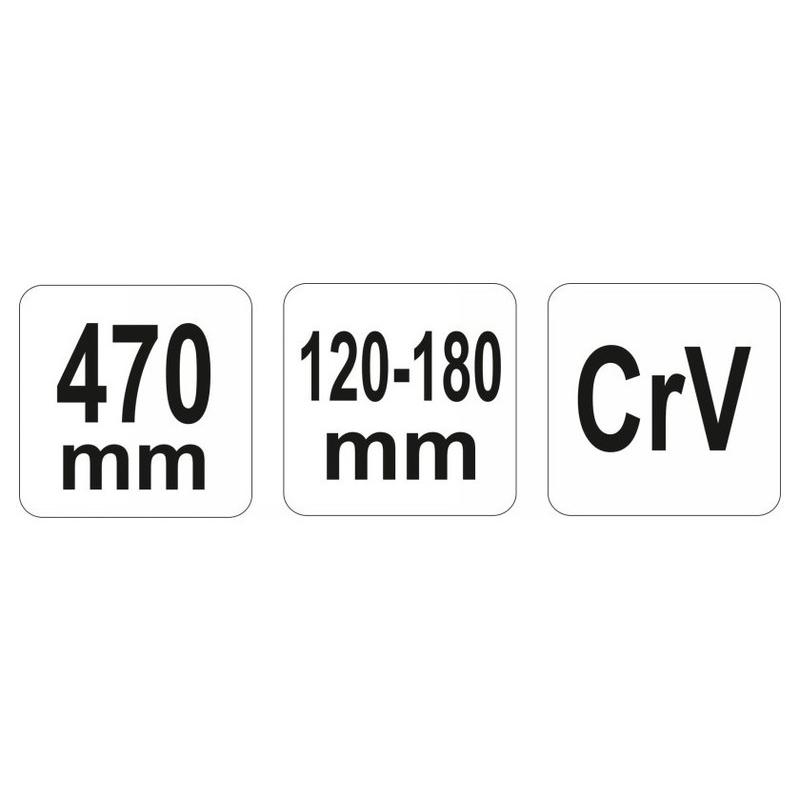 YATO Állítható körmös kulcs 120-180 mm / 470 mm CrV (YT-01674)