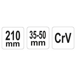 YATO Állítható csapos körmös kulcs 35-50 mm / 210 mm CrV (YT-01676) YATO Állítható csapos körmös kulcs 35-50 mm / 210 mm CrV (YT-01676)