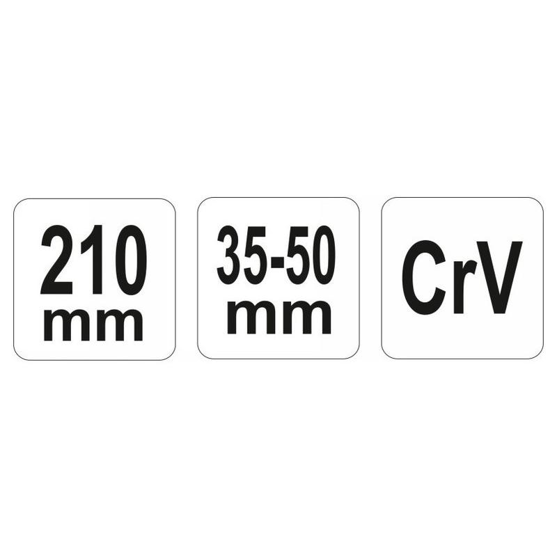YATO Állítható csapos körmös kulcs 35-50 mm / 210 mm CrV (YT-01676)