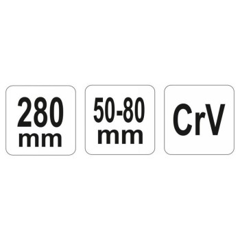 YATO Állítható csapos körmös kulcs 50-80 mm / 280 mm CrV (YT-01677) YATO Állítható csapos körmös kulcs 50-80 mm / 280 mm CrV (YT-01677)