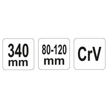 YATO Állítható csapos körmös kulcs 80-120 mm / 340 mm CrV (YT-01678) YATO Állítható csapos körmös kulcs 80-120 mm / 340 mm CrV (YT-01678)