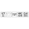 YATO Racsnis csillagkulcs 17 mm / 225 mm CrV (YT-02379) YATO Racsnis csillagkulcs 17 mm / 225 mm CrV (YT-02379)