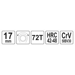 YATO Racsnis csillagkulcs 17 mm / 225 mm CrV (YT-02379) YATO Racsnis csillagkulcs 17 mm / 225 mm CrV (YT-02379)