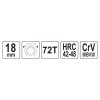 YATO Racsnis csillagkulcs 18 mm / 225 mm CrV (YT-02380)