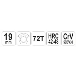 YATO Racsnis csillagkulcs 19 mm / 225 mm CrV (YT-02381) YATO Racsnis csillagkulcs 19 mm / 225 mm CrV (YT-02381)