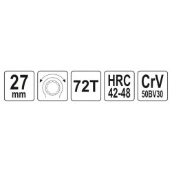 YATO Racsnis csillagkulcs 27 mm / 280 mm CrV (YT-02386)