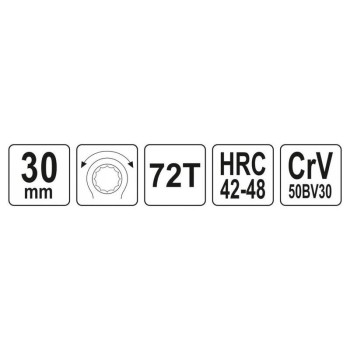 YATO Racsnis csillagkulcs 30 mm / 290 mm CrV (YT-02387)