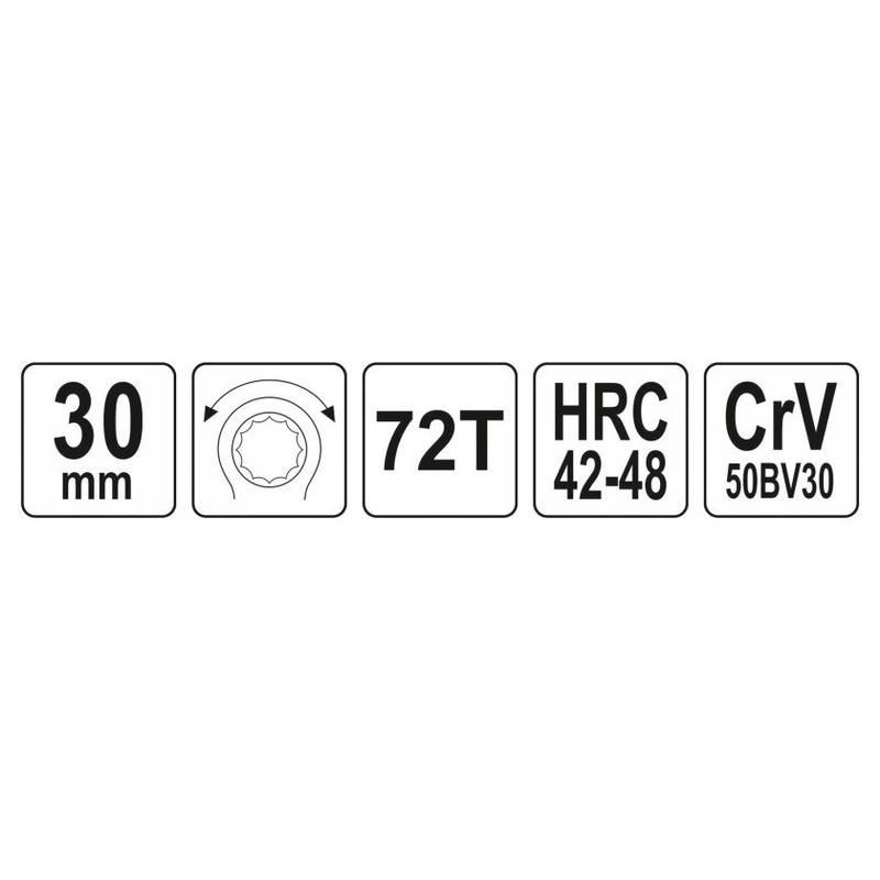 YATO Racsnis csillagkulcs 30 mm / 290 mm CrV (YT-02387)