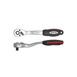 YATO Racsnis hajtószár 3/8' 200 mm 72T hajlított szár CrV (YT-0317) YATO Racsnis hajtószár 3/8' 200 mm 72T hajlított szár CrV (YT-0317)