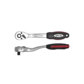 YATO Racsnis hajtószár 3/8' 200 mm 72T hajlított szár CrV (YT-0317) YATO Racsnis hajtószár 3/8' 200 mm 72T hajlított szár CrV (YT-0317)