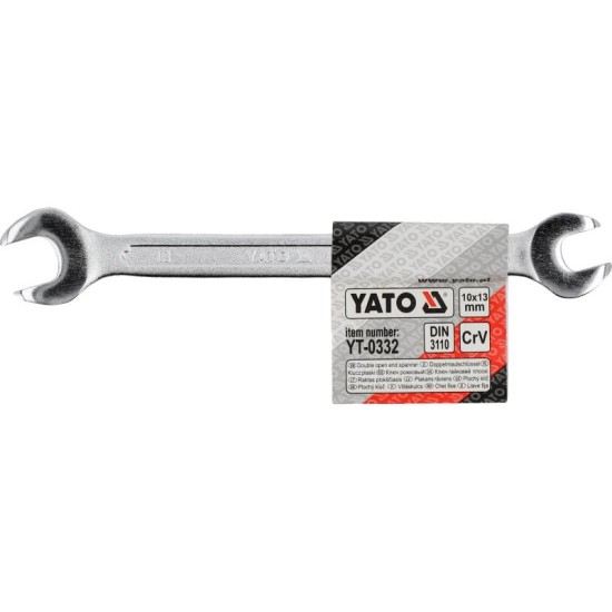 YATO Villáskulcs 10 x 13 mm / 170 mm CrV (YT-0332) YATO Villáskulcs 10 x 13 mm / 170 mm CrV (YT-0332)