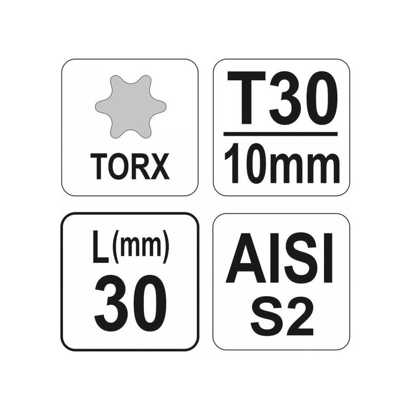 YATO Csavarhúzó bit T30 x 30 S2 (YT-04051)