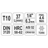 YATO Bit dugókulcs Torx 1/4' T10 CrV (YT-04302)