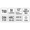 YATO Bit dugókulcs Torx 1/2' T60 CrV (YT-04318)
