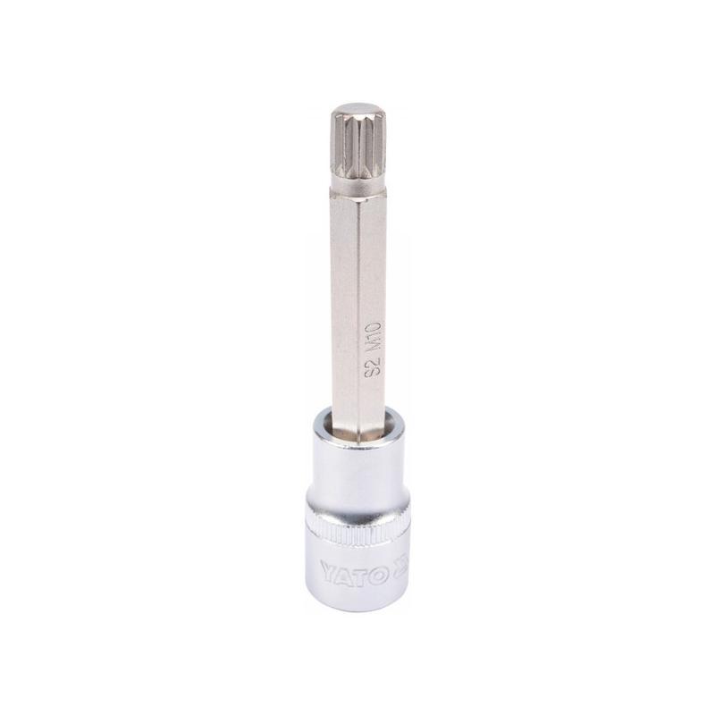 YATO Hosszú bit dugókulcs Spline 1/2' M10 CrV (YT-04353)
