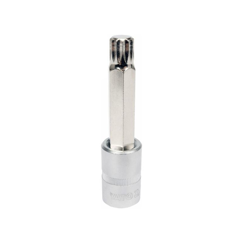 YATO Hosszú bit dugókulcs Spline 1/2' M14 CrV (YT-04355)