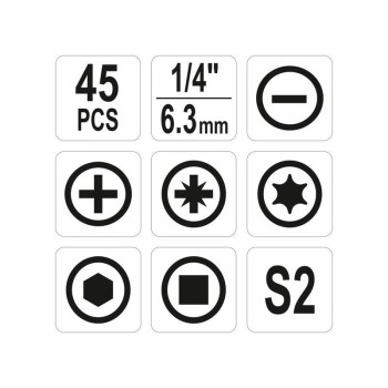 YATO Bithegy készlet 40 részes (YT-04620) YATO Bithegy készlet 40 részes (YT-04620)