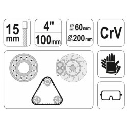 YATO Csapágylehúzó 3 körmös 100 mm (YT-2512) YATO Csapágylehúzó 3 körmös 100 mm (YT-2512)