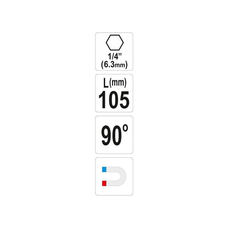 YATO Kézi sarokcsavarozó 90° 105mm (YT-04630)
