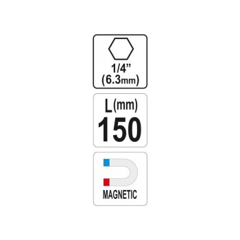 YATO Bithegy-tartó 150 mm 1/4' mágneses (YT-04681)
