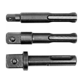 YATO Dugókulcs adapter készlet 3 részes SDS-Plus - 1/4', 3/8', 1/2' négyszög (YT-04686)