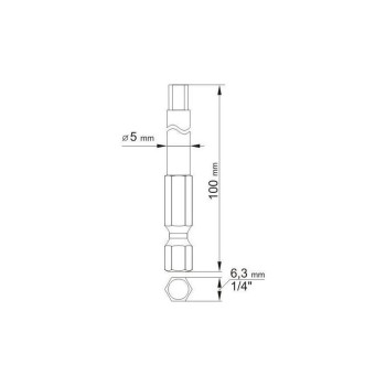 YATO Bithegy imbusz 3,0 + 5,0 mm x (2 db/cs) (YT-0494) YATO Bithegy imbusz 3,0 + 5,0 mm x (2 db/cs) (YT-0494)