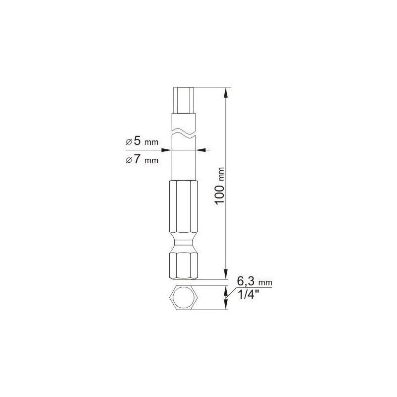 YATO Bithegy imbusz 4,0 + 6,0 mm x (2 db/cs) (YT-0495)