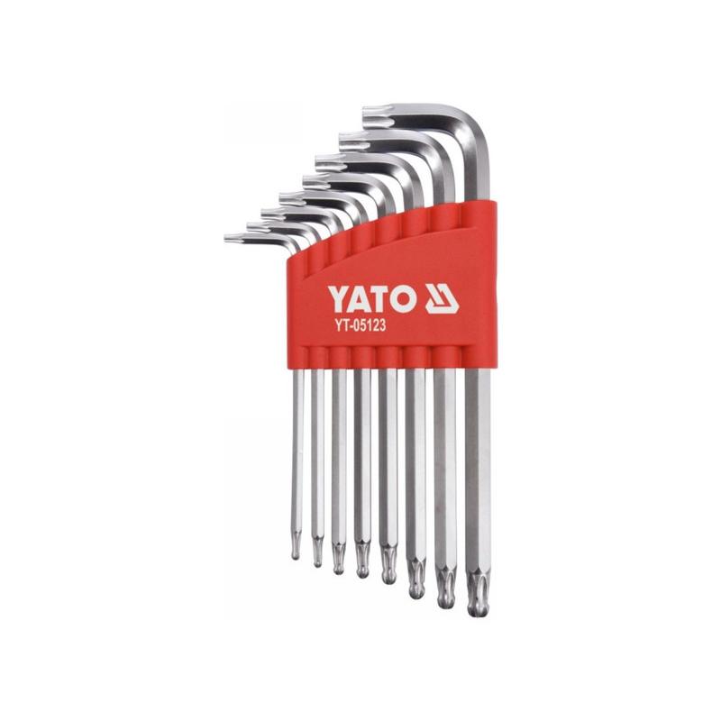 YATO Gömbfejű Torx kulcs készlet 8 részes T9-T40 CrV (YT-05123)