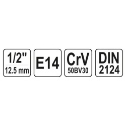 YATO Dugókulcs külső Torx 1/2' E14 CrV (YT-05248)