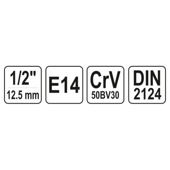 YATO Dugókulcs külső Torx 1/2' E14 CrV (YT-05248)
