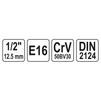 YATO Dugókulcs külső Torx 1/2' E16 CrV (YT-05249)