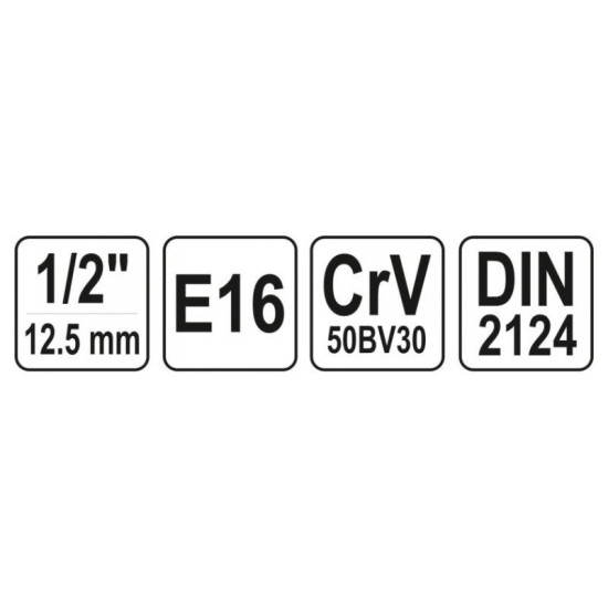 YATO Dugókulcs külső Torx 1/2' E16 CrV (YT-05249)