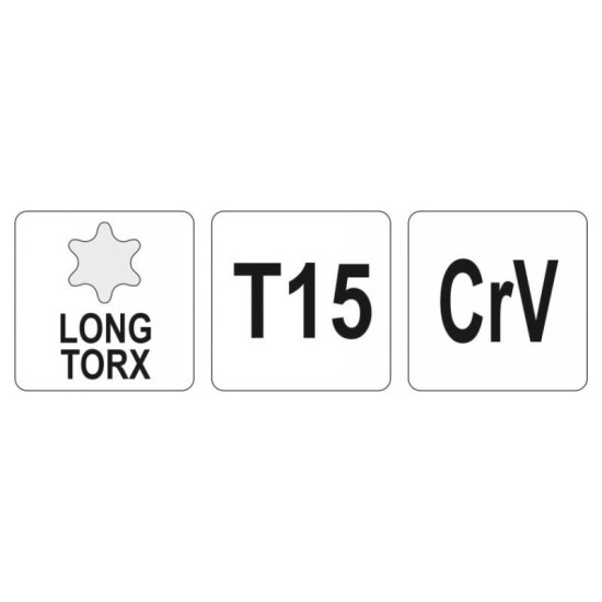 YATO Torx kulcs T15 hosszú (YT-05495) YATO Torx kulcs T15 hosszú (YT-05495)