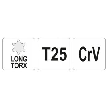 YATO Torx kulcs T25 hosszú (YT-05497)