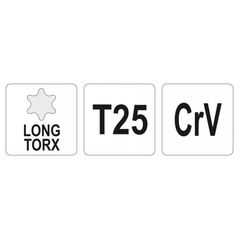 YATO Torx kulcs T25 hosszú (YT-05497)