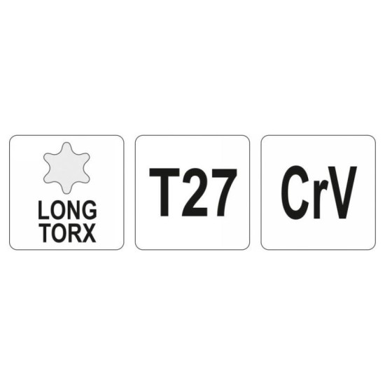 YATO Torx kulcs T27 hosszú (YT-05498) YATO Torx kulcs T27 hosszú (YT-05498)