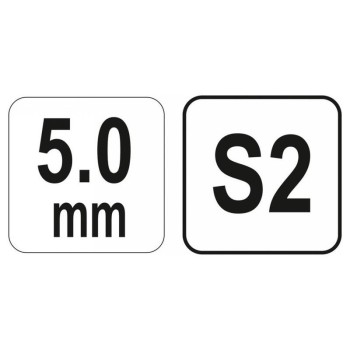 YATO Imbusz T-kulcs 5,0 mm / 17 x 140 mm S2 (YT-05576)