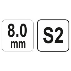 YATO Imbusz T-kulcs 8,0 mm / 22 x 200 mm S2 (YT-05579) YATO Imbusz T-kulcs 8,0 mm / 22 x 200 mm S2 (YT-05579)