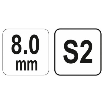 YATO Imbusz T-kulcs 8,0 mm / 22 x 200 mm S2 (YT-05579)